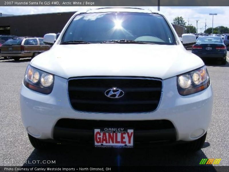 Arctic White / Beige 2007 Hyundai Santa Fe GLS 4WD