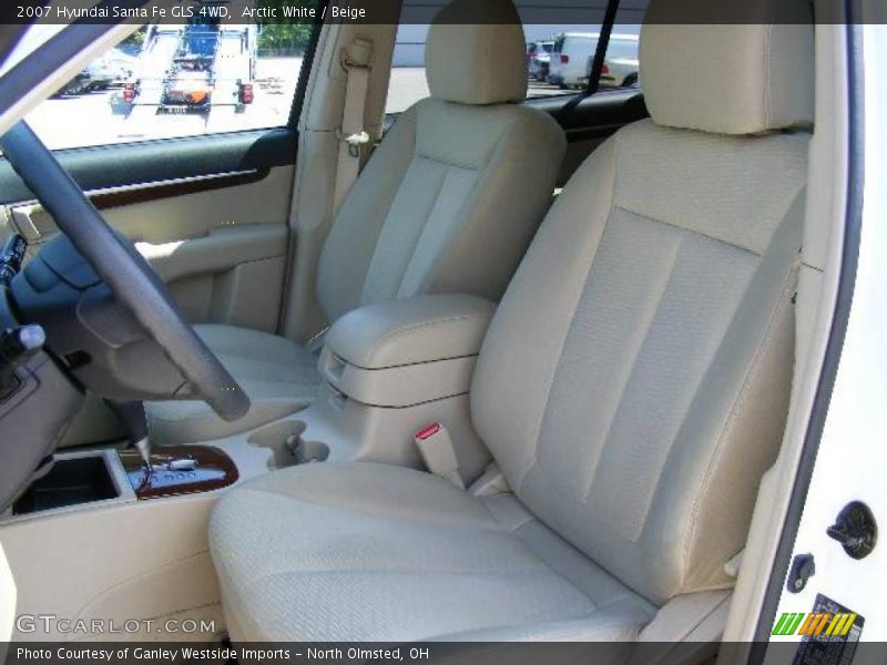 Arctic White / Beige 2007 Hyundai Santa Fe GLS 4WD