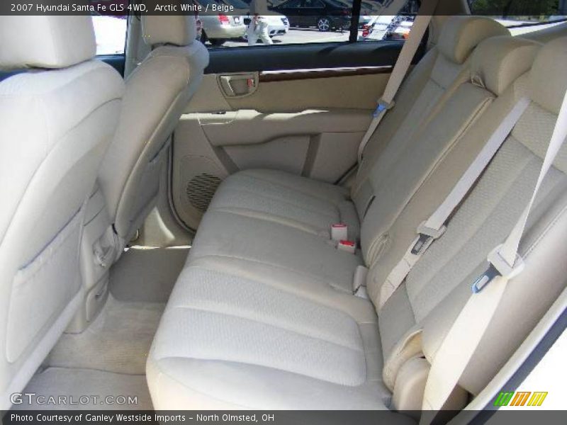 Arctic White / Beige 2007 Hyundai Santa Fe GLS 4WD