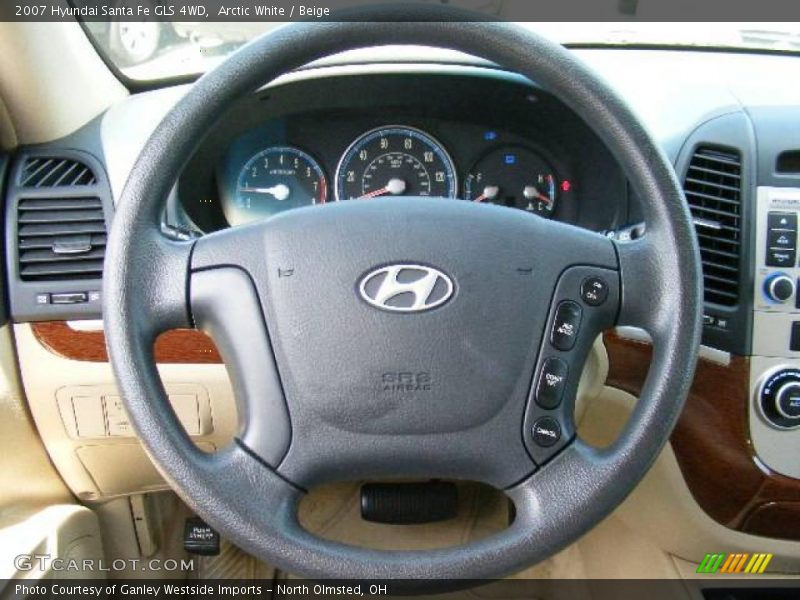 Arctic White / Beige 2007 Hyundai Santa Fe GLS 4WD