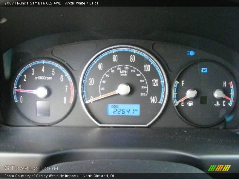 Arctic White / Beige 2007 Hyundai Santa Fe GLS 4WD