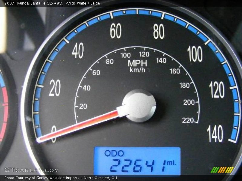 Arctic White / Beige 2007 Hyundai Santa Fe GLS 4WD