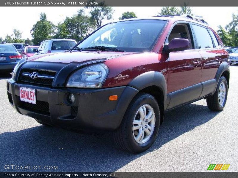 Mesa Red / Beige 2006 Hyundai Tucson GLS V6 4x4