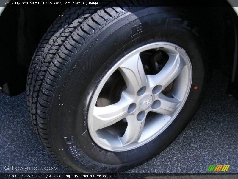 Arctic White / Beige 2007 Hyundai Santa Fe GLS 4WD