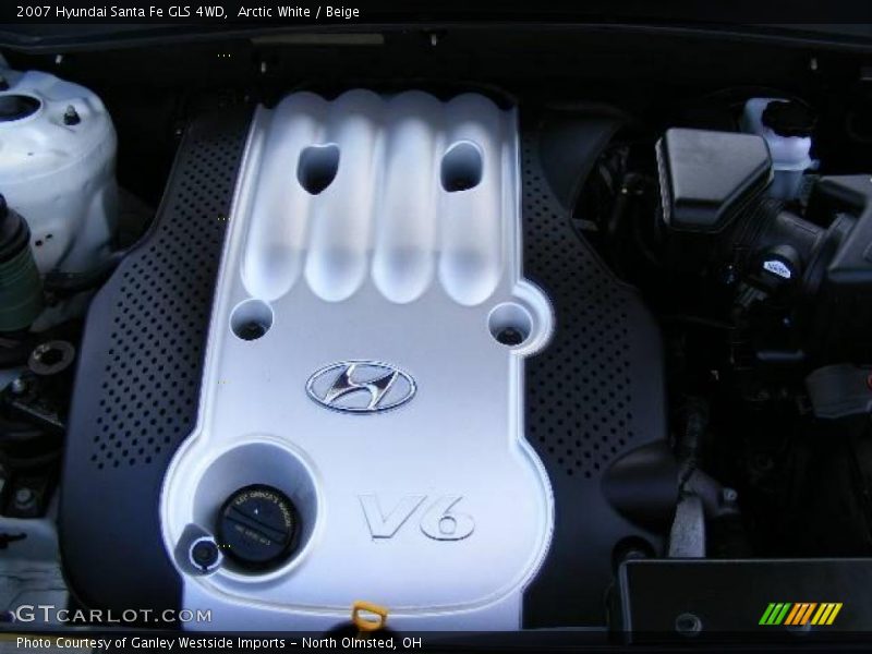 Arctic White / Beige 2007 Hyundai Santa Fe GLS 4WD