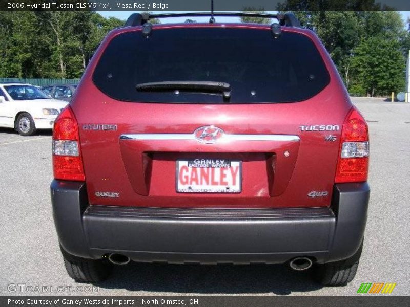 Mesa Red / Beige 2006 Hyundai Tucson GLS V6 4x4