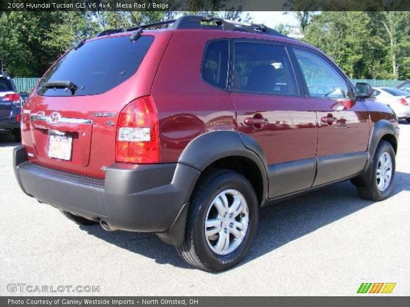 Mesa Red / Beige 2006 Hyundai Tucson GLS V6 4x4
