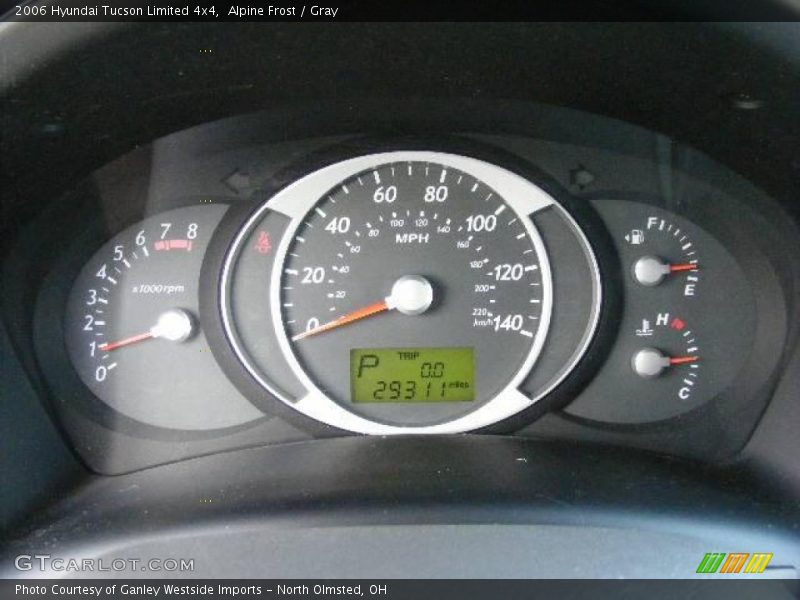 Alpine Frost / Gray 2006 Hyundai Tucson Limited 4x4