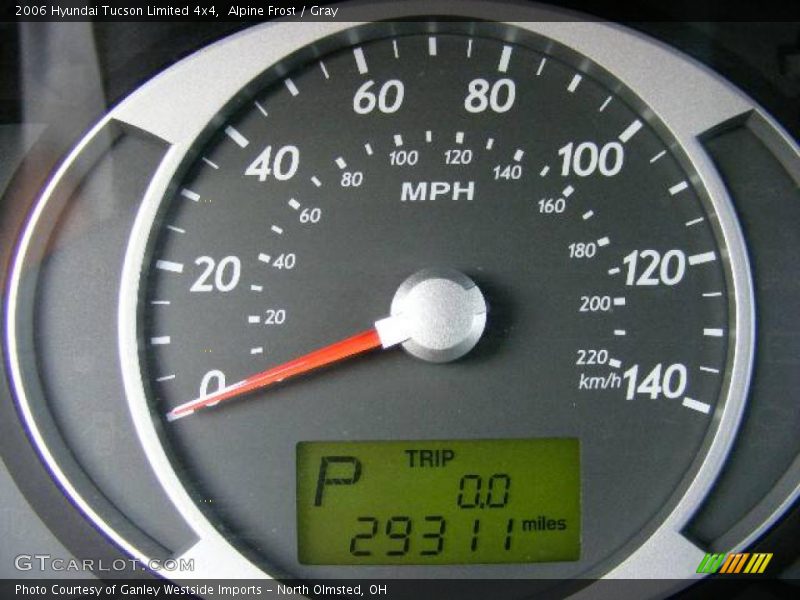 Alpine Frost / Gray 2006 Hyundai Tucson Limited 4x4