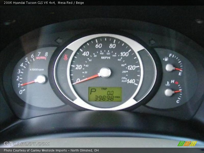 Mesa Red / Beige 2006 Hyundai Tucson GLS V6 4x4