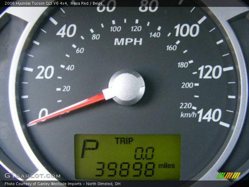 Mesa Red / Beige 2006 Hyundai Tucson GLS V6 4x4