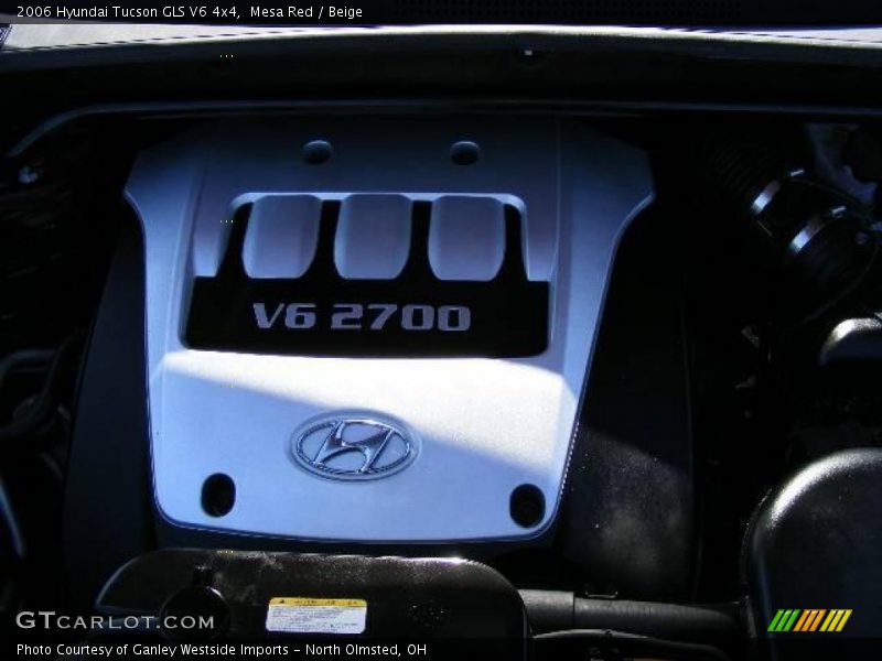Mesa Red / Beige 2006 Hyundai Tucson GLS V6 4x4