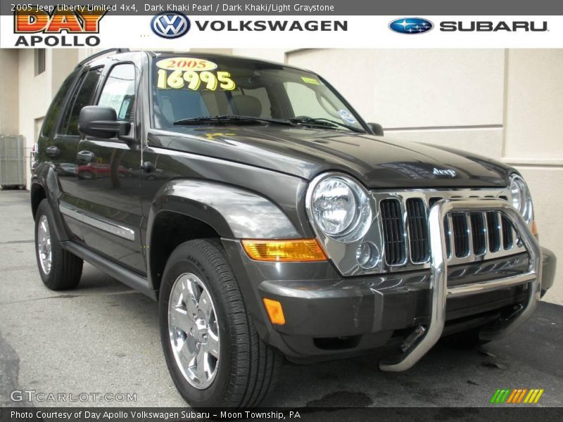 Dark Khaki Pearl / Dark Khaki/Light Graystone 2005 Jeep Liberty Limited 4x4