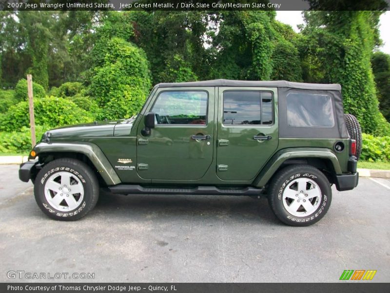 Jeep Green Metallic / Dark Slate Gray/Medium Slate Gray 2007 Jeep Wrangler Unlimited Sahara