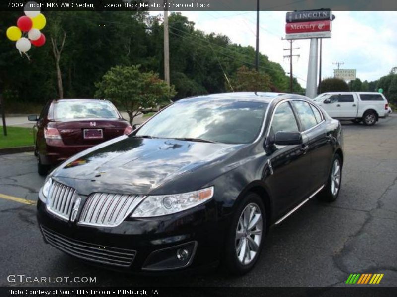 Tuxedo Black Metallic / Charcoal Black 2009 Lincoln MKS AWD Sedan