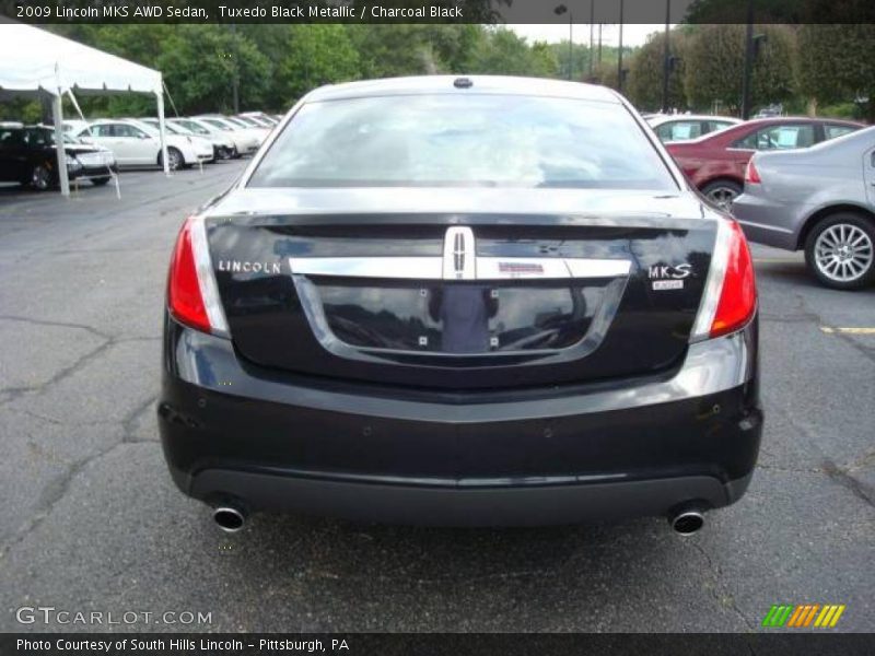 Tuxedo Black Metallic / Charcoal Black 2009 Lincoln MKS AWD Sedan