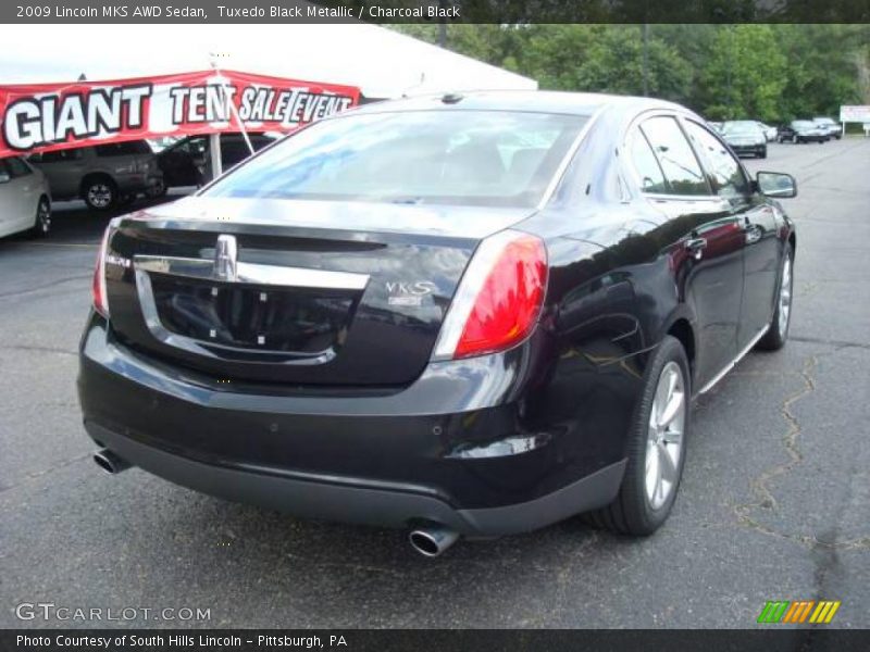 Tuxedo Black Metallic / Charcoal Black 2009 Lincoln MKS AWD Sedan
