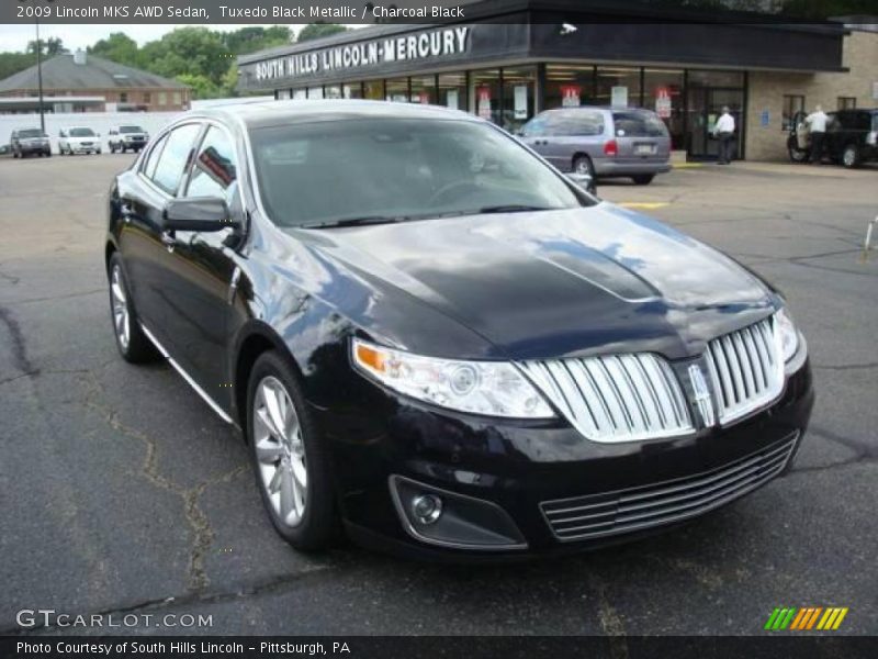 Tuxedo Black Metallic / Charcoal Black 2009 Lincoln MKS AWD Sedan