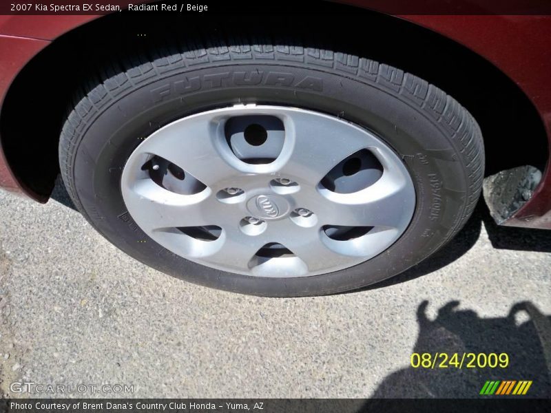 Radiant Red / Beige 2007 Kia Spectra EX Sedan