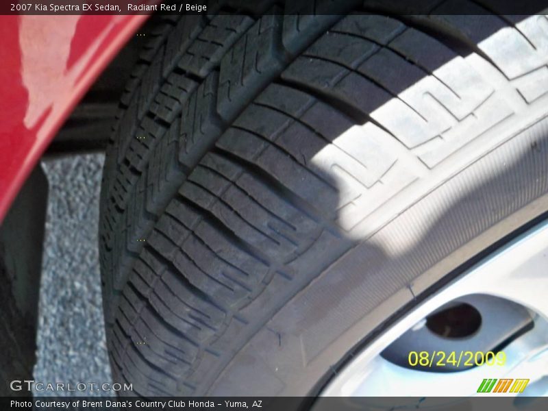 Radiant Red / Beige 2007 Kia Spectra EX Sedan