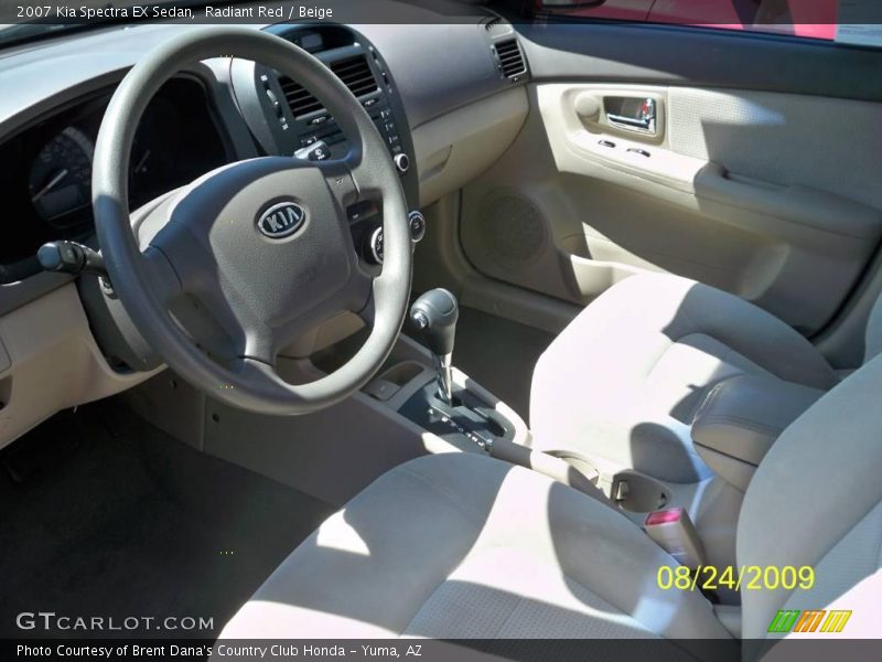 Radiant Red / Beige 2007 Kia Spectra EX Sedan