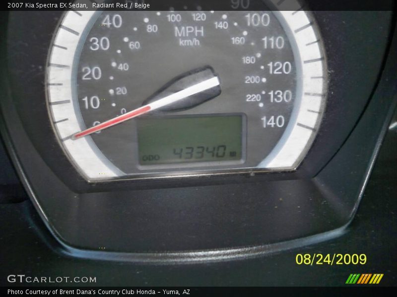Radiant Red / Beige 2007 Kia Spectra EX Sedan