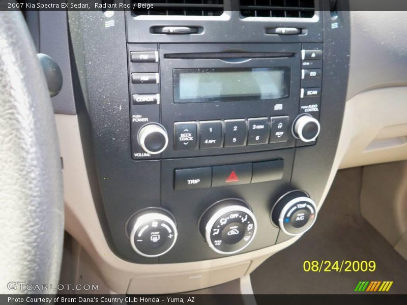Radiant Red / Beige 2007 Kia Spectra EX Sedan