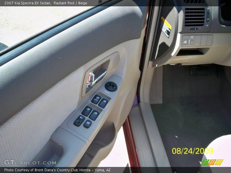 Radiant Red / Beige 2007 Kia Spectra EX Sedan