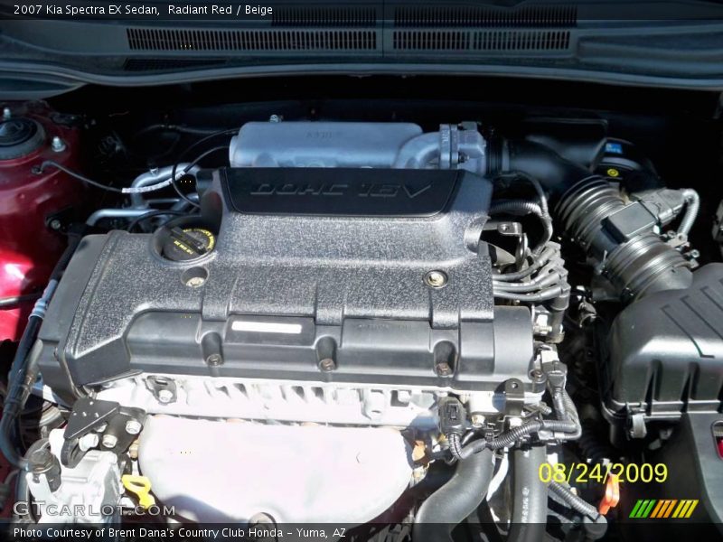Radiant Red / Beige 2007 Kia Spectra EX Sedan