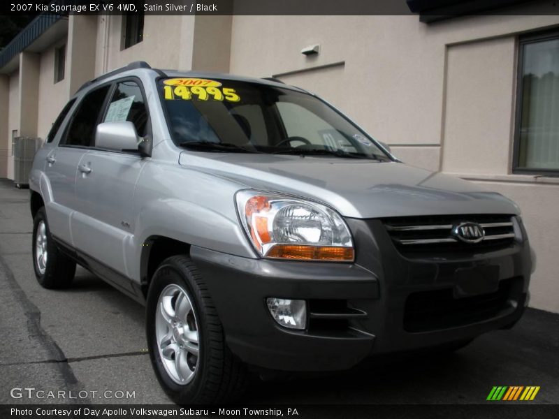 Satin Silver / Black 2007 Kia Sportage EX V6 4WD