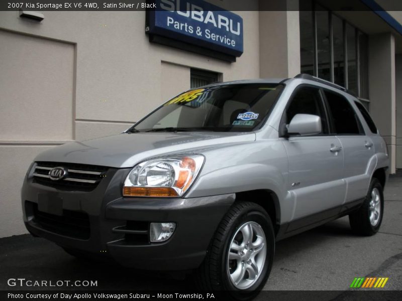 Satin Silver / Black 2007 Kia Sportage EX V6 4WD
