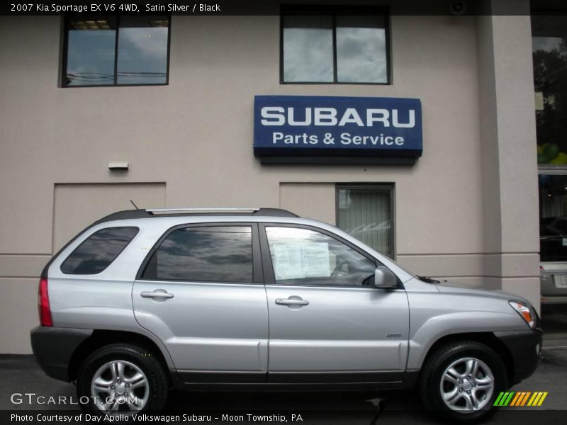 Satin Silver / Black 2007 Kia Sportage EX V6 4WD