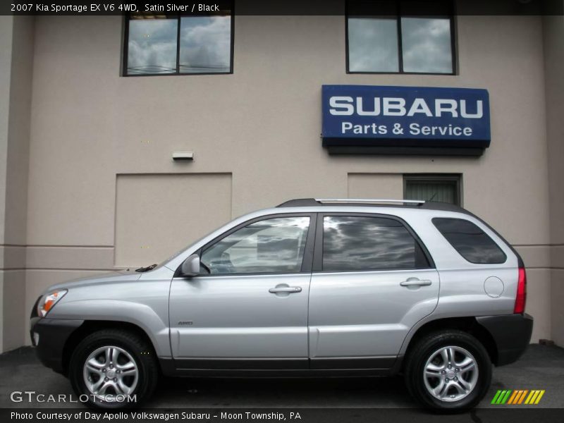 Satin Silver / Black 2007 Kia Sportage EX V6 4WD