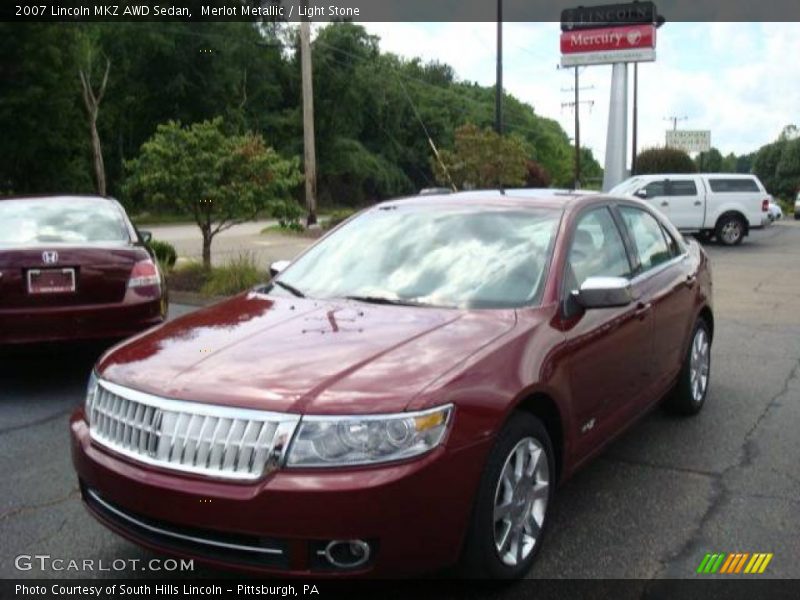 Merlot Metallic / Light Stone 2007 Lincoln MKZ AWD Sedan