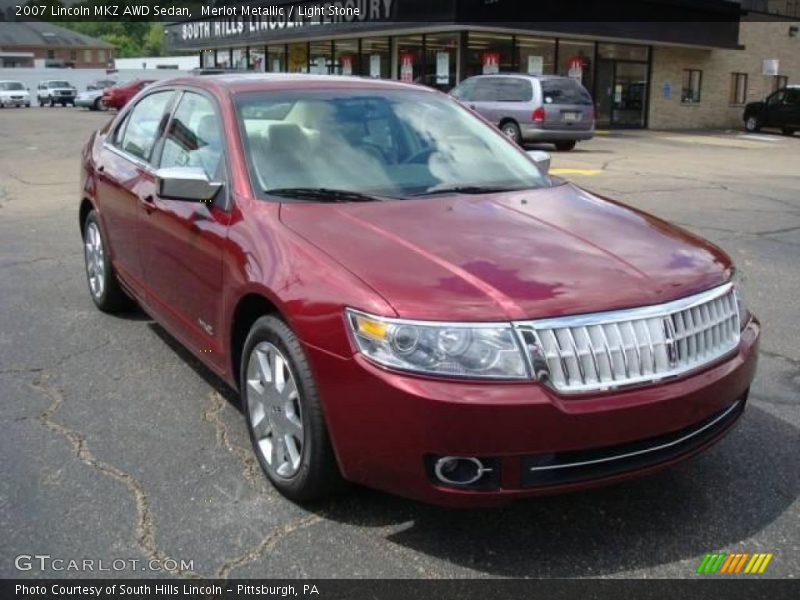 Merlot Metallic / Light Stone 2007 Lincoln MKZ AWD Sedan