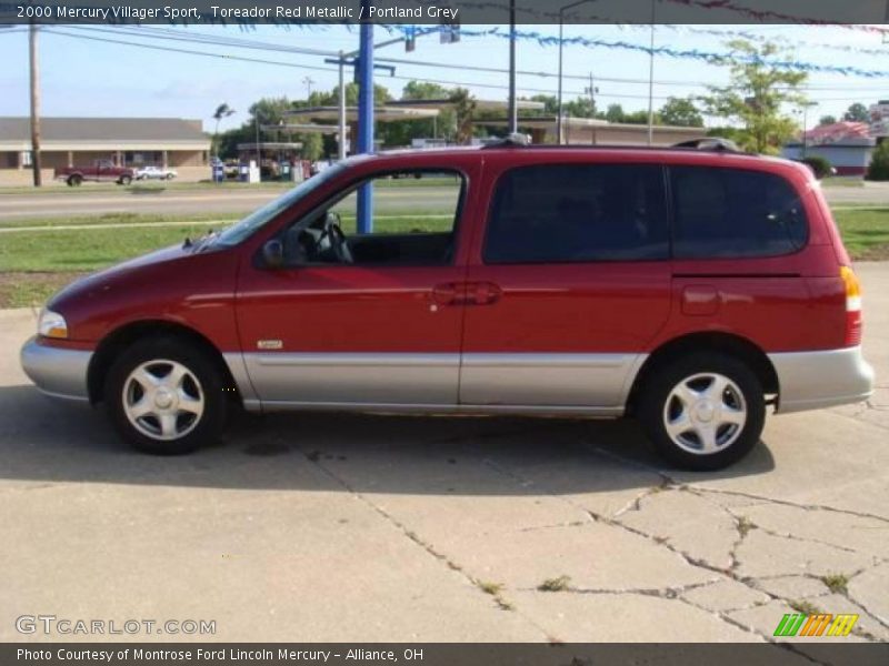 Toreador Red Metallic / Portland Grey 2000 Mercury Villager Sport