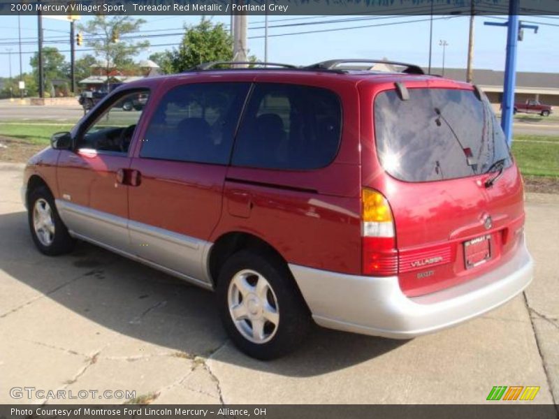 Toreador Red Metallic / Portland Grey 2000 Mercury Villager Sport