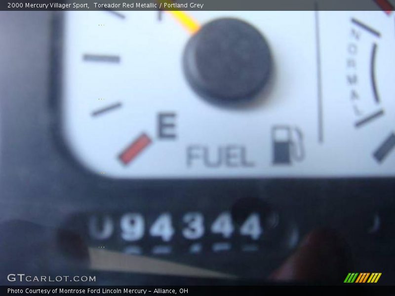 Toreador Red Metallic / Portland Grey 2000 Mercury Villager Sport