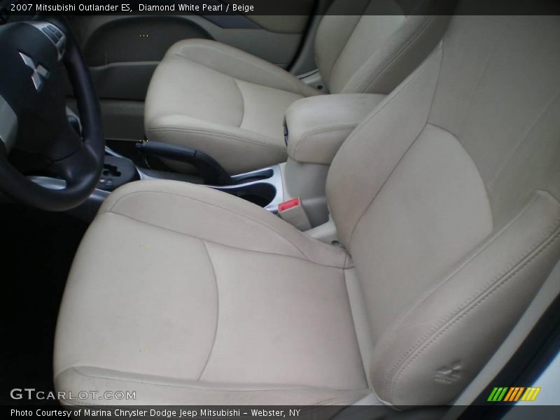 Diamond White Pearl / Beige 2007 Mitsubishi Outlander ES