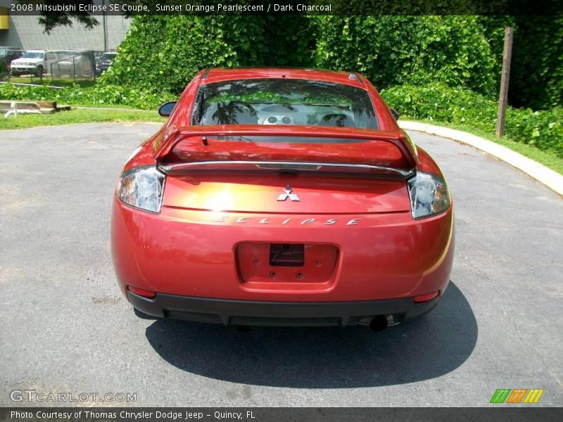 Sunset Orange Pearlescent / Dark Charcoal 2008 Mitsubishi Eclipse SE Coupe