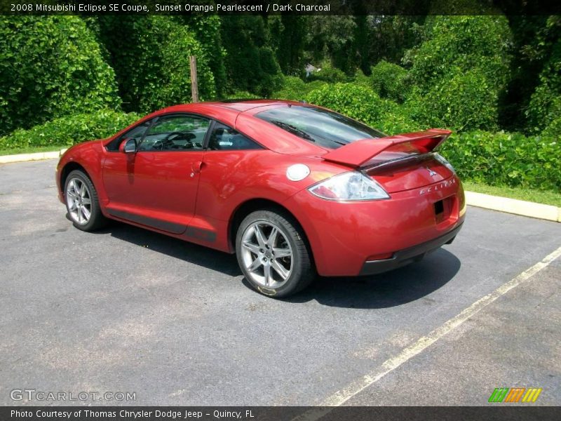 Sunset Orange Pearlescent / Dark Charcoal 2008 Mitsubishi Eclipse SE Coupe