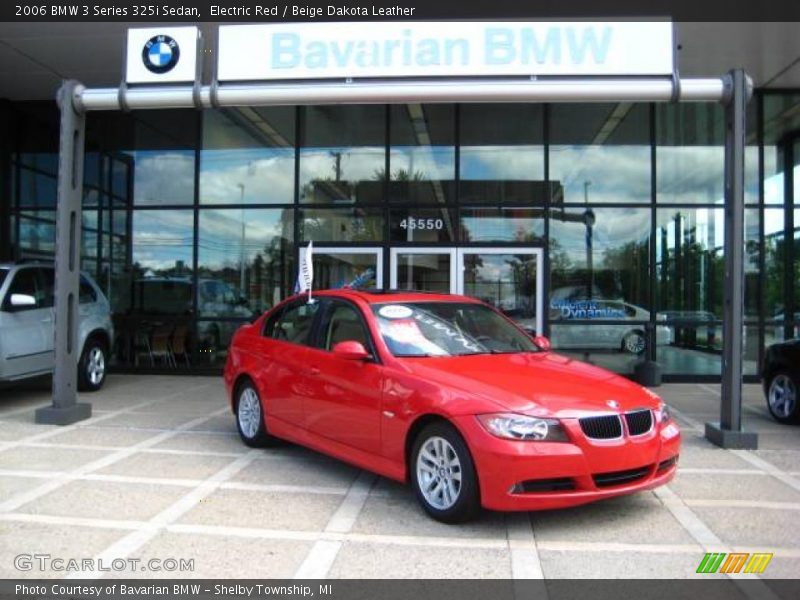 Electric Red / Beige Dakota Leather 2006 BMW 3 Series 325i Sedan