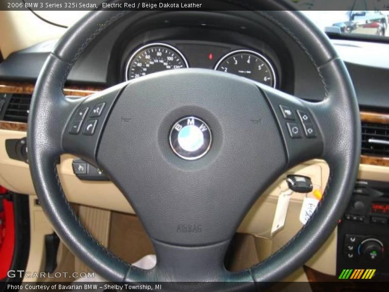 Electric Red / Beige Dakota Leather 2006 BMW 3 Series 325i Sedan