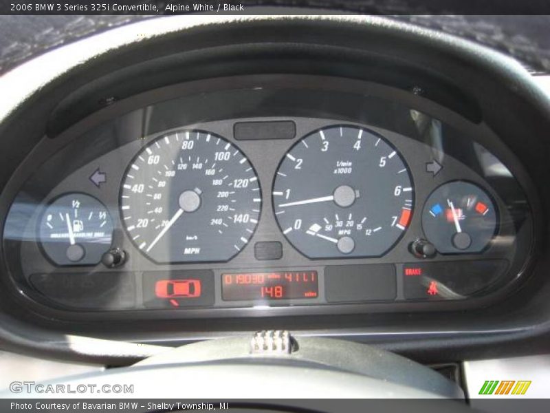 Alpine White / Black 2006 BMW 3 Series 325i Convertible