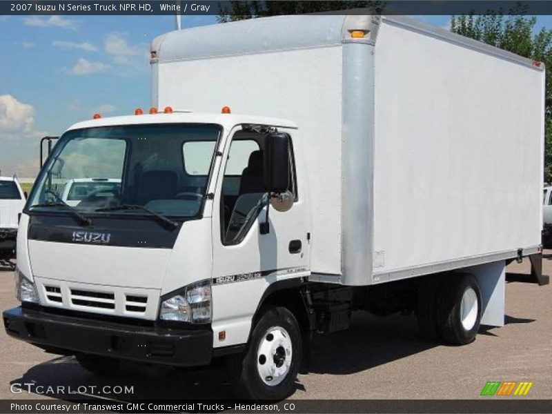 White / Gray 2007 Isuzu N Series Truck NPR HD