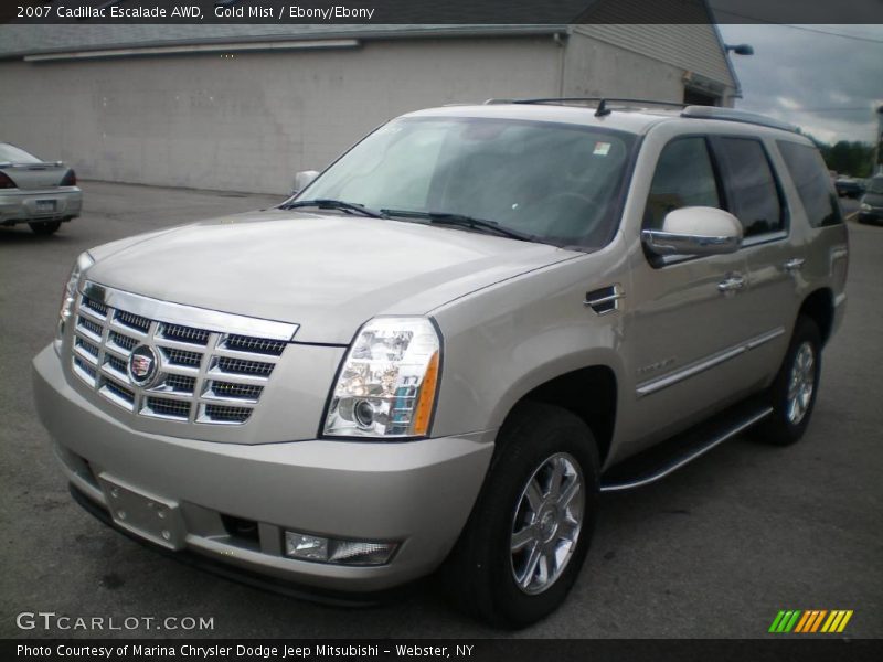Gold Mist / Ebony/Ebony 2007 Cadillac Escalade AWD
