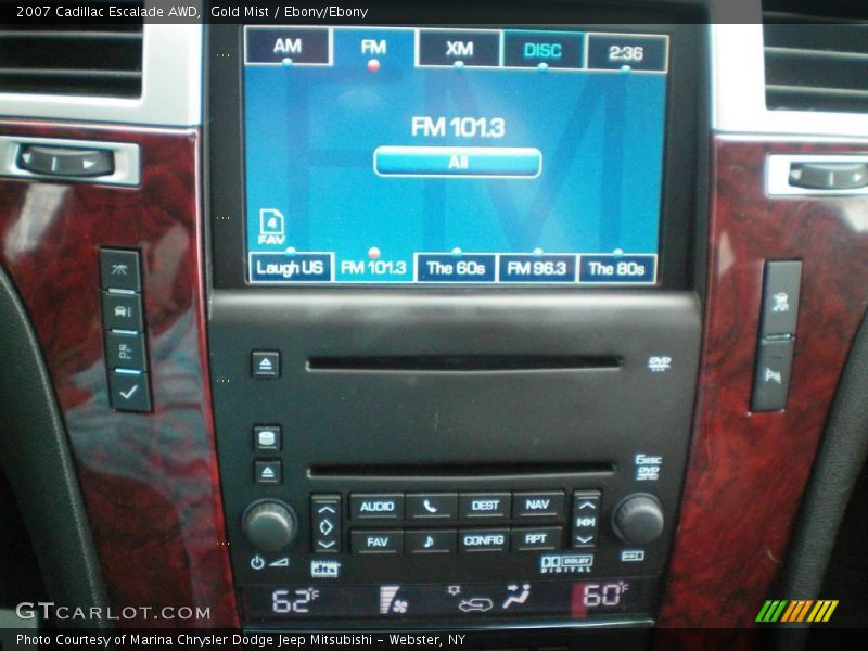 Gold Mist / Ebony/Ebony 2007 Cadillac Escalade AWD