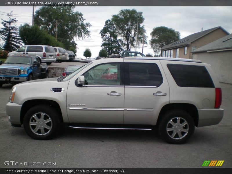 Gold Mist / Ebony/Ebony 2007 Cadillac Escalade AWD