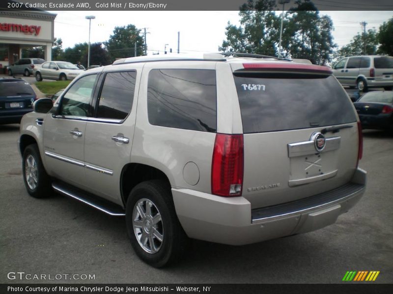 Gold Mist / Ebony/Ebony 2007 Cadillac Escalade AWD