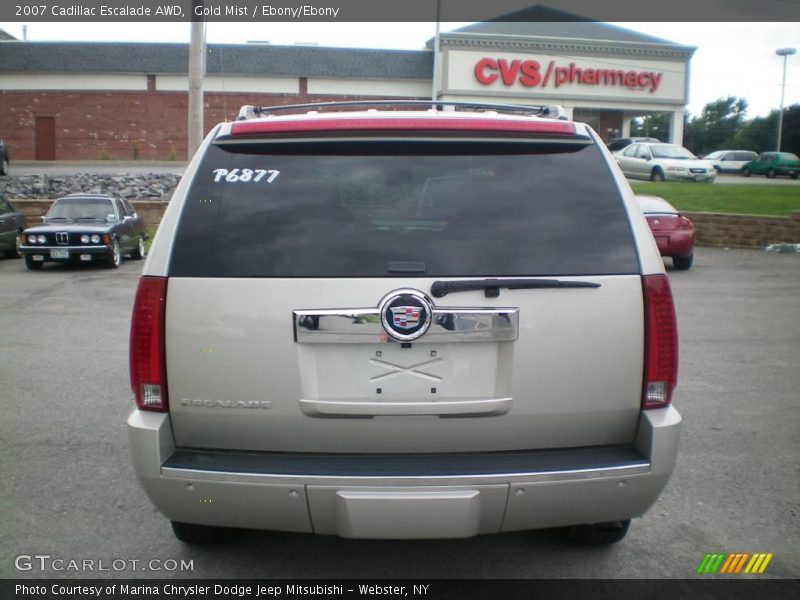 Gold Mist / Ebony/Ebony 2007 Cadillac Escalade AWD